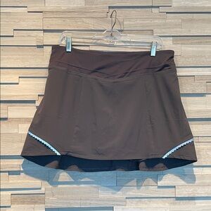 Title Nine Women’s Gray Athletic Skirt with White Trim, Size L, Like New